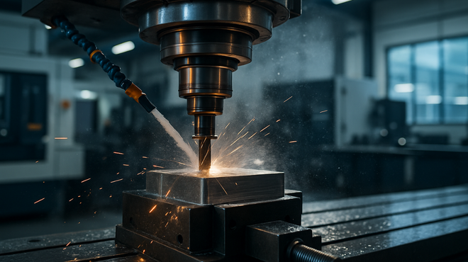 Automatisierte CNC-Bearbeitung mit KI und Robotik in der modernen Fertigung 2026.