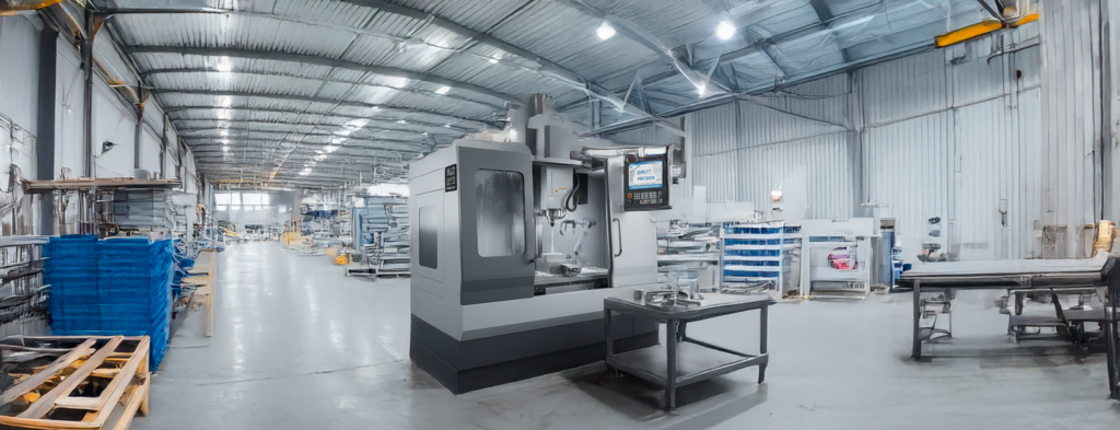 Präzise CNC-Bearbeitung und Qualitätssicherung in einem modernen Fertigungsprozess.
